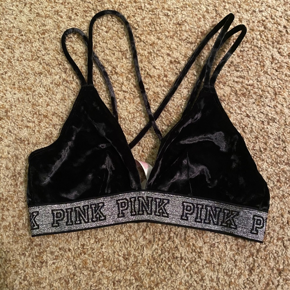LIKE NEW Pink velvet bralette